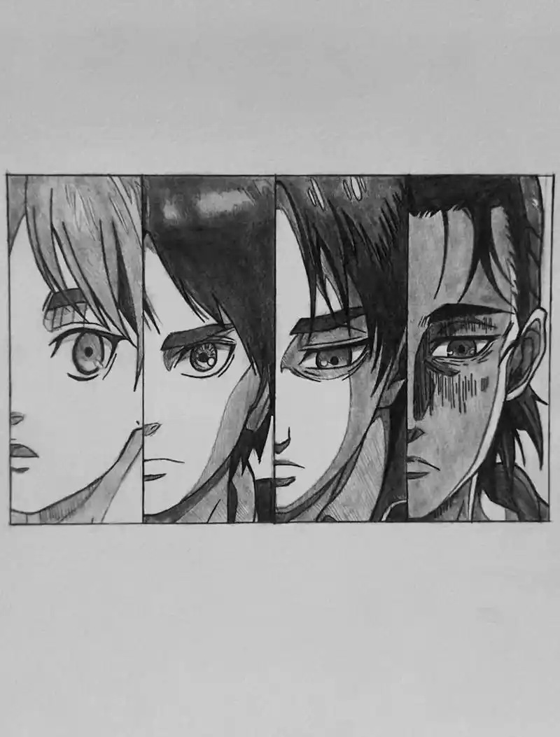 眼神的变化~#临摹 #艾伦耶格尔 - 抖音