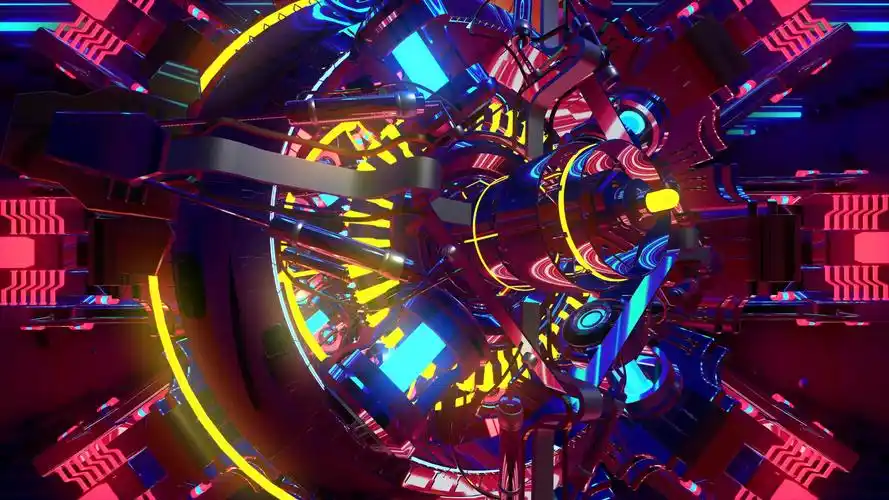 4k动感酷炫粒子光线跳动dj动态素材3