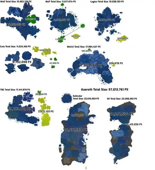 魔兽7.0破碎群岛究竟多小 各资料片地图大小对比