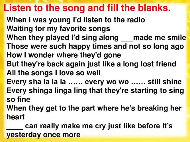 when i was young id listen to the radio waiting for my