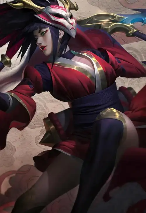 lol英雄联盟暗影之拳阿卡丽腥红之月鬼舞姬皮肤46,高清图片,手机壁纸