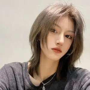 假发女短发少年感酷帅气鲻鱼头日系中性狼尾头圆脸自然少女全头套