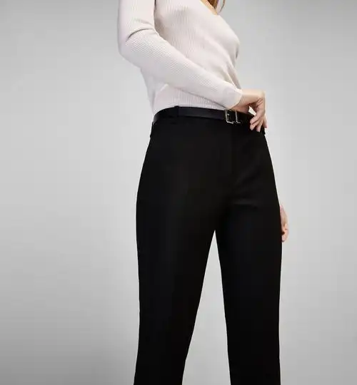 量身定做2021新款中腰修身小直筒女式西裤西装裤