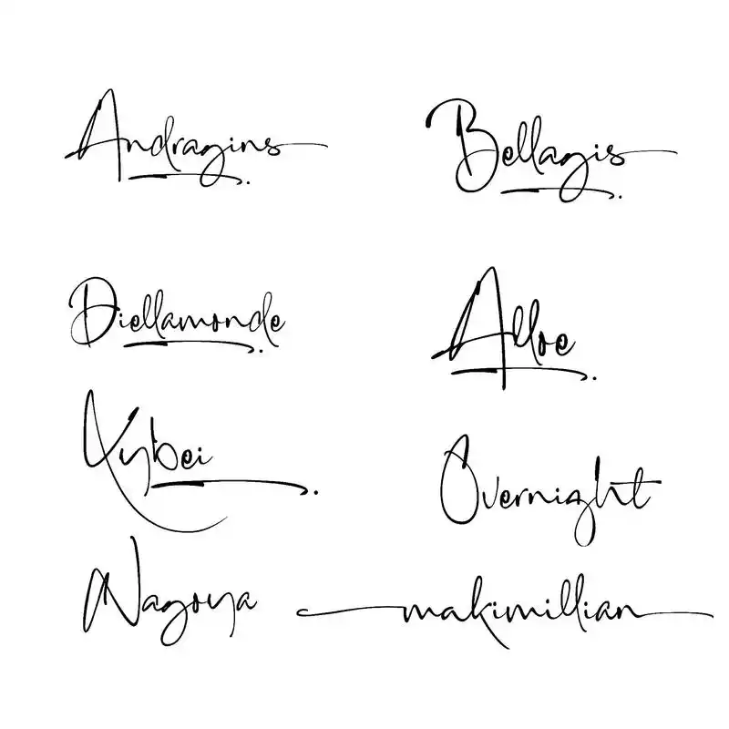 英文艺术字体签名水印定做#平面设计 - 抖音