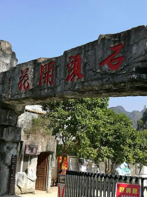 这是广西都安瑶族自治县的石头开花景区