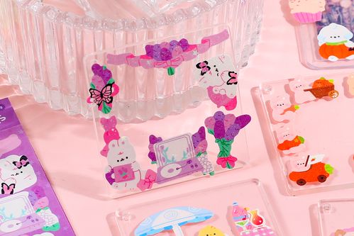 平张贴纸 初心未稚韩系列 韩系ins卡通可爱少女心图案手账贴纸8款