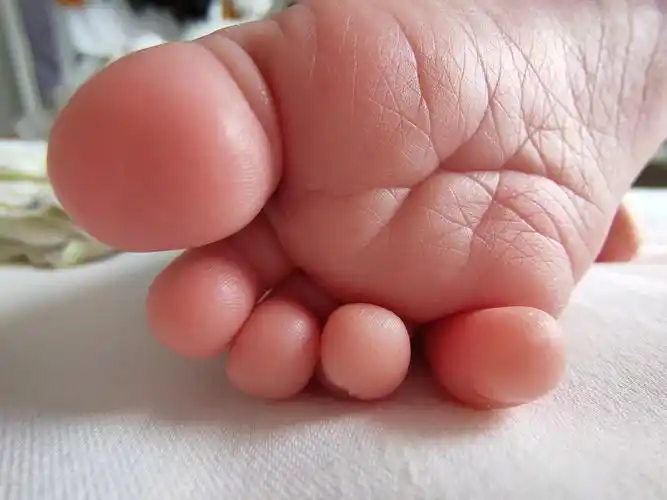 晒晒宝宝小脚丫,脚趾圆圆的,粉扑扑的,太可爱了!