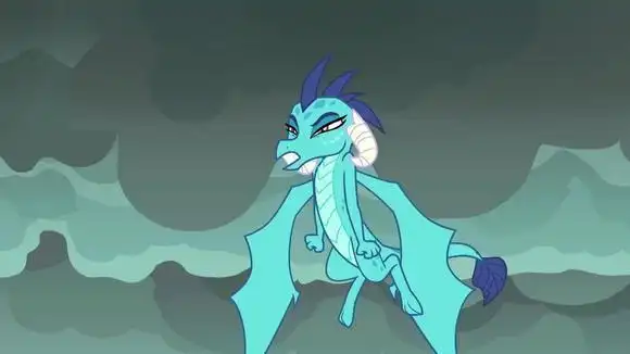 火苗公主也想参加比赛,但被龙王否定说她绝对不行