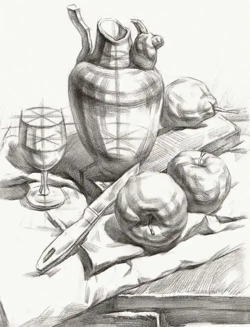 结构素描  #静物结构素描  #素描教程  #素描入门  #零基础学素描