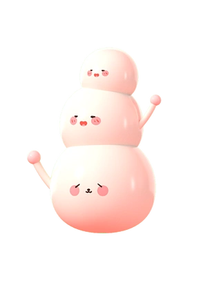 c4d卡通可爱汤圆堆高高拟人汤圆元宵元素