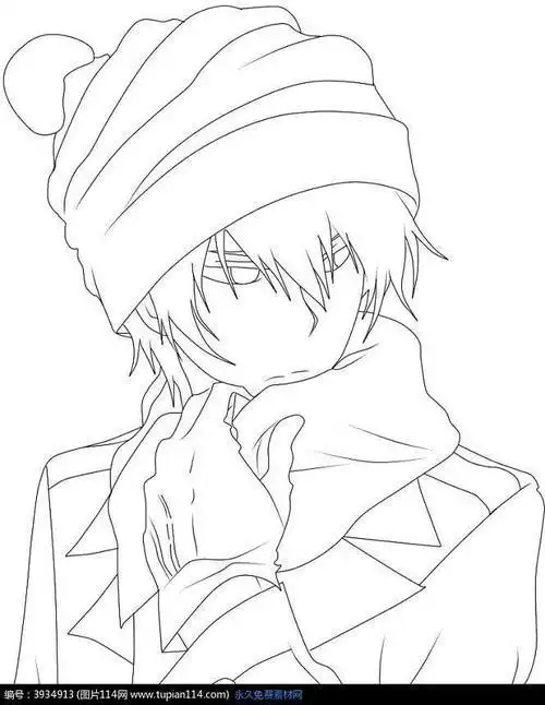 冷酷简笔画可爱的小男孩怎么画戴眼镜的小男孩简笔画图动漫简笔画男生