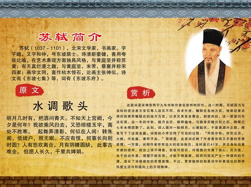 723海报印制展板写真喷绘贴纸899苏轼简介海报