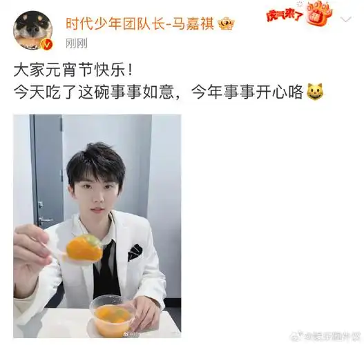 马嘉祺元宵节营业照##马嘉祺元宵节白西装营业照