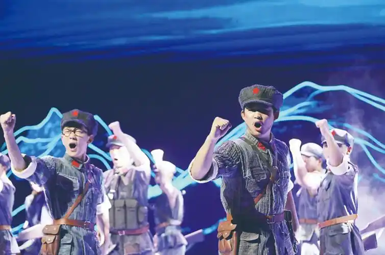 >各县动态>浏览文章本栏照片均为大型原创舞台剧《飞夺泸定桥》剧照