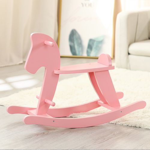 儿童实木摇马木马jins北欧风木制摇摇椅大人可坐宝宝玩具1周岁礼