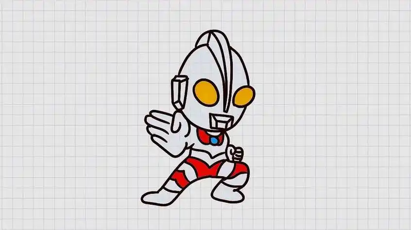 杰克奥特曼亲子简笔画