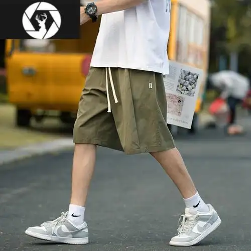 hongzun工装短裤男夏季薄款日系cityboy休闲五分裤胖子大码宽松运动