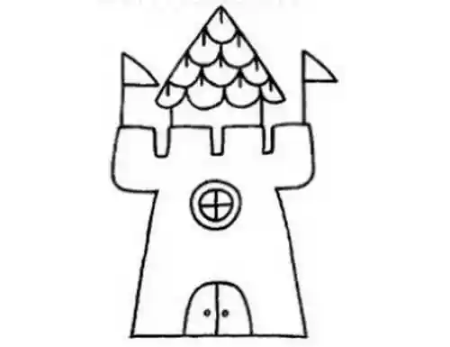 梦幻儿童城堡简笔画步骤图解 简单又漂亮城堡简笔画怎么画