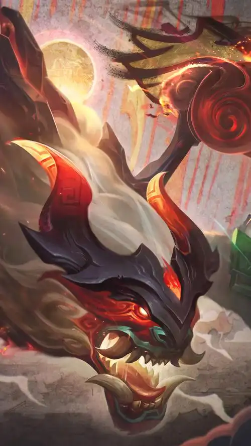 lol英雄联盟 虚空恐惧 科加斯 chogath 山海绘卷 手机壁纸