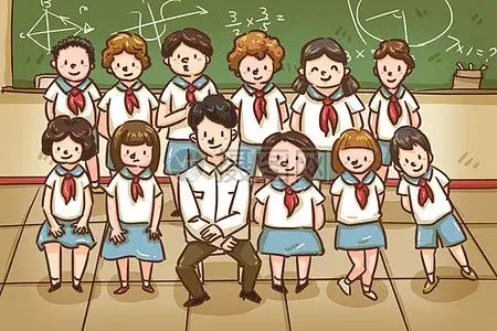 学校城堡毕业照插画插画