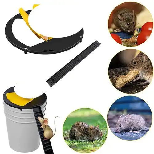 亚马逊新品奶酪捕鼠器翻盖自动复位塑料内外滑桶盖捕鼠器捕鼠陷阱