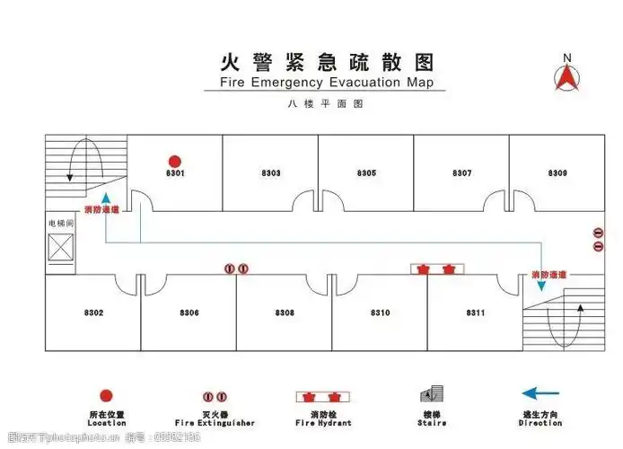 楼层消防图图片