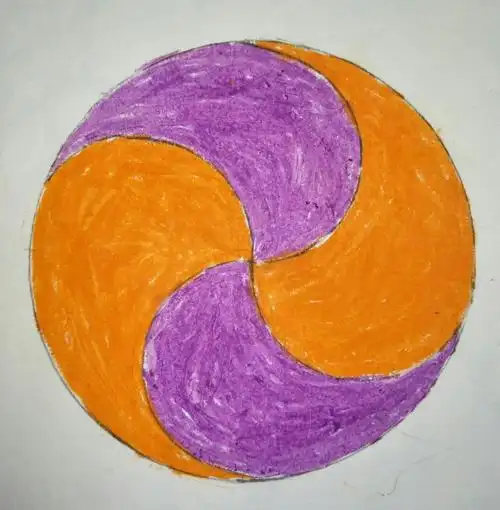 用圆设计的美丽图案--六年一班