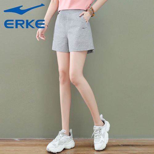 鸿星尔克短裤女夏季针织透气宽松运动裤女士家居裤子跑步瑜伽裤子
