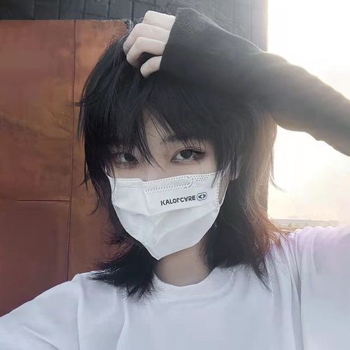 鲻鱼头假fa男短fa日系帅气女狼尾头逼真自然学生男士