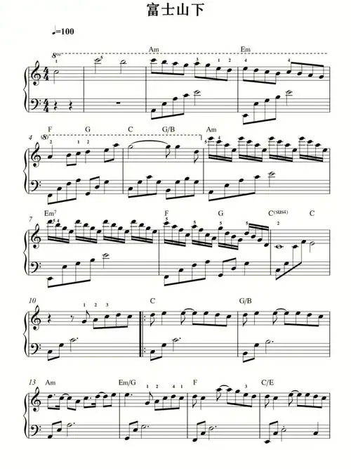 成人零基础学钢琴  #五线谱  #钢琴谱分享  #简单好听的钢琴曲