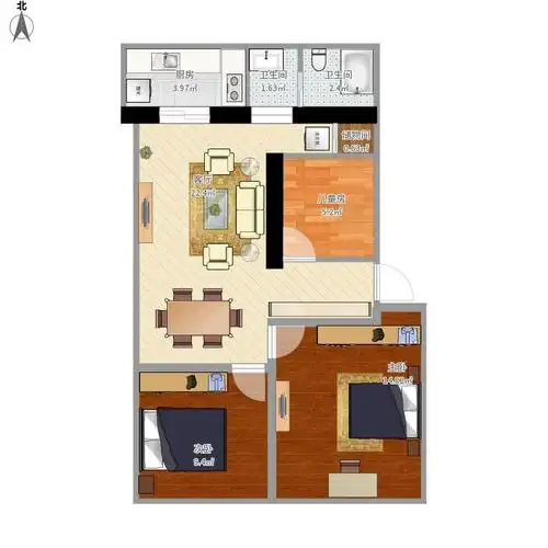 双阳两室两厅改三室,求各位大神帮忙设计