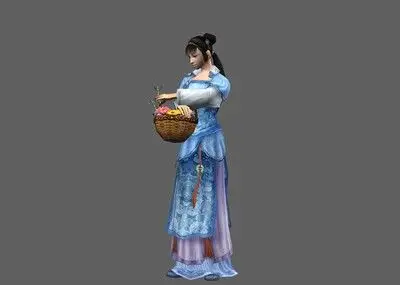 古代人物 女子 卖花女 路人 带bip动画