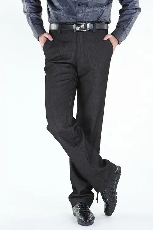 高档商务休闲裤男款南鸟2013秋冬直筒宽松加大3尺5弹力休闲裤2342