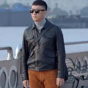 高品质好先生陆远孙红雷同款皮夹克明星大码男皮衣韩版时尚外套