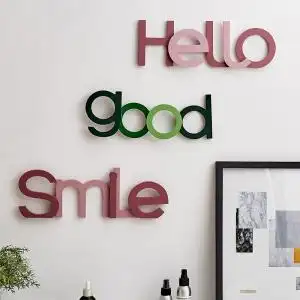创意ins风墙面发光立体英文字母装饰品网红奶茶店背景墙墙壁挂件