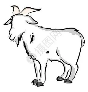 功夫羊插画-功夫羊卡通-场图标矢量上的拖拉机场标上的轮廓拖拉机孤立