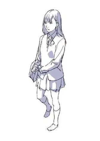 侧身卡通人物全身简笔画