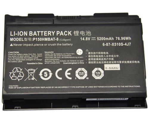 全新兼容蓝天 p150hmbat-8 6-87-x710s p170hm p170em 笔记本电池