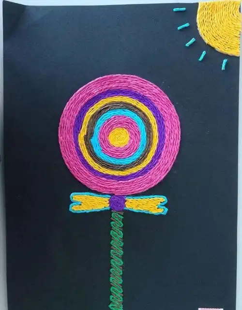 王灵娟 303毛线粘贴画