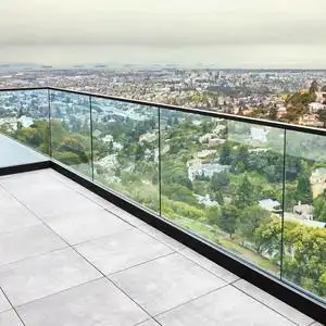 阳台钢化玻璃护栏室内楼梯扶手简约无框玻璃扶手栏杆不锈钢立柱