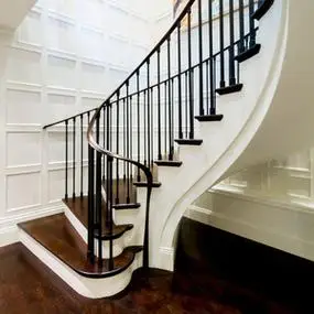 开步新款安装实木整体楼梯扶手原木护栏阁楼复式楼别墅家用定制室