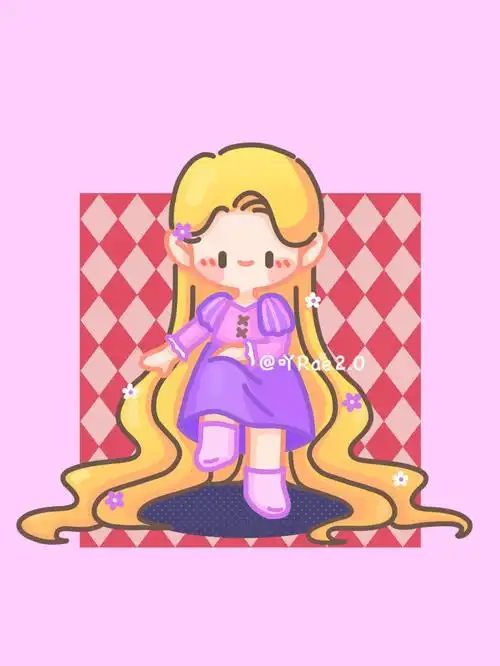 q版人物插画迪士尼版刘畊宏女孩叕来啦