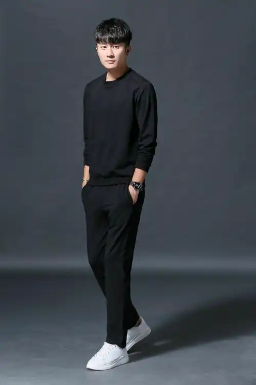 运动套装男秋季卫衣男春秋款连帽男士休闲装套装男装秋装外套春秋