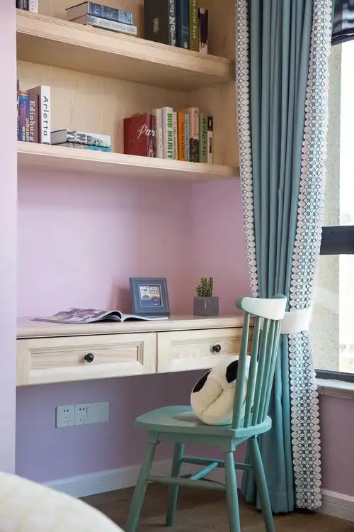 美式三居装修儿童房学习区_齐家网装修效果图