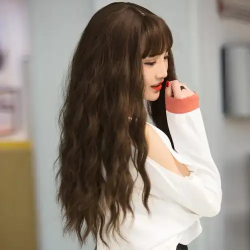 假发女长卷发玉米烫蓬松自然网红可爱大波浪圆脸水波纹泡面卷长发