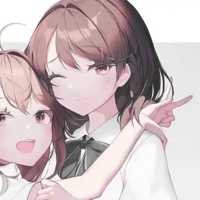 动漫一甜一拽的闺蜜头像图片