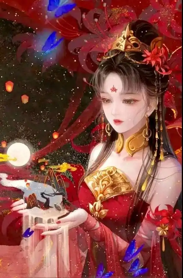 古风美女何时最美?或许就在那红衣素裹时将女性唯美主义进行到底