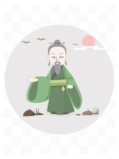 原创古代 i>正 /i> i>面 /i>卡通老人