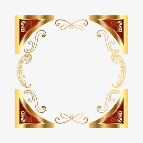 精美金色花纹边框