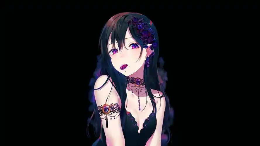 动漫美女性感插画桌面壁纸